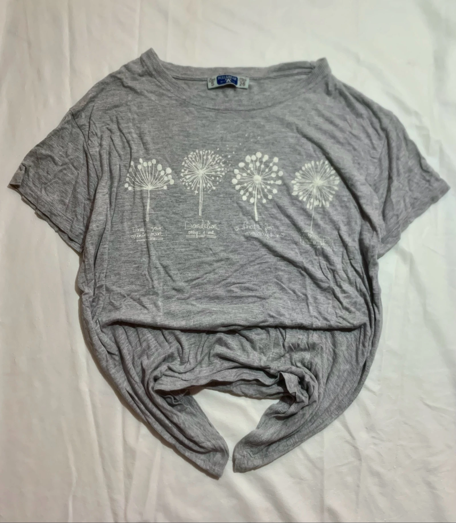 Camiseta Gris Vintage Estampada Talla S